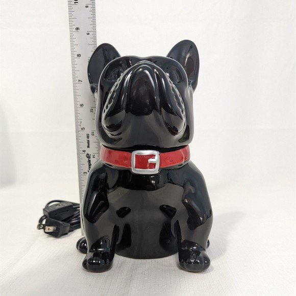 Scentsy French Bulldog Warmer Frenchie Black Red Collar Home Decor Retired - Picture 15 of 15